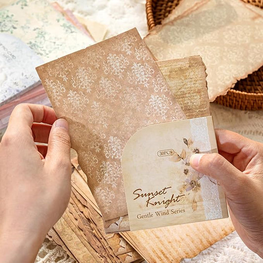 240 Sheets Floral Vintage Scrapbook Paper Assorted Set, 8 Pack Mixed Vintage Paper for Scrapbooking Planner Letter Writing Junk Journal Supplies Collage 4x5.5 Inch