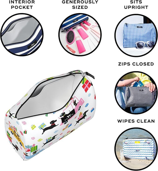 SCOUT Packin' Heat Toiletry Bag - Makeup, Toiletry & Cosmetic Bag, Fits Full Size Items, Inside Pocket, Water-Resistant, Zips Closed