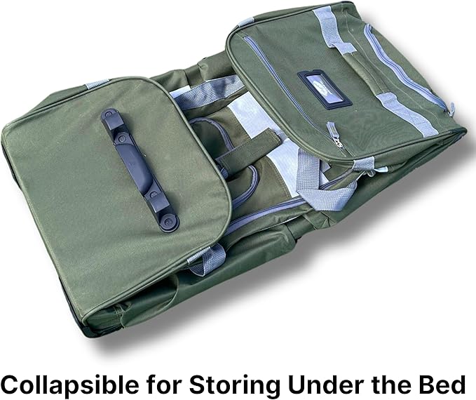Olympia U.S.A. 22 inch Carry On 8 Pockets Wheeled Rolling Duffel Bag Water Resistant Luggage Lightweight Travel Suitcase with Retractable Handle