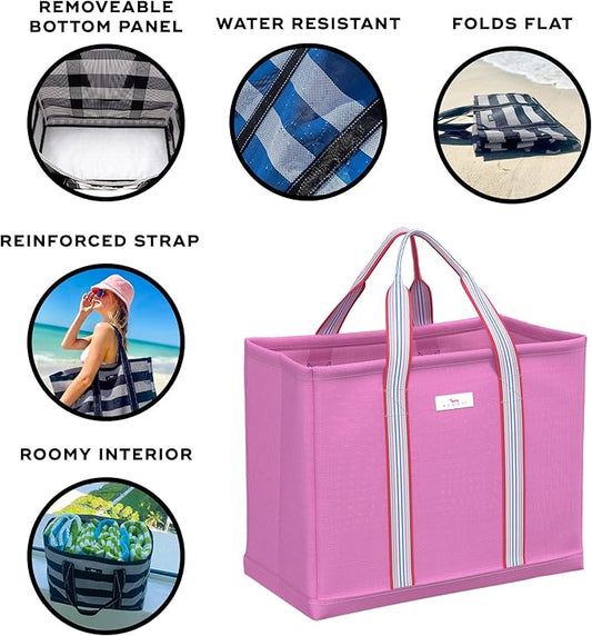 SCOUT Roadtripper - Large Beach Tote Bags For Women - Sandproof Breathable Woven Beach Bag, Pool Bag And Travel - Mom Bag