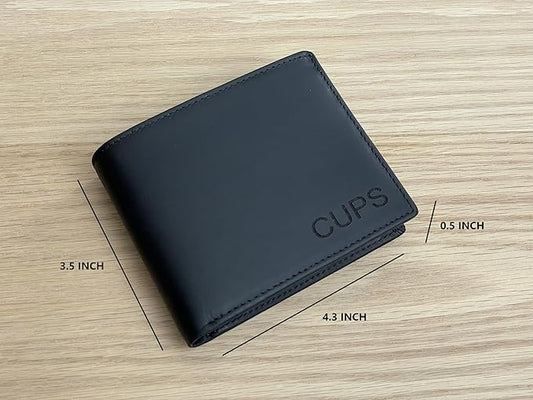 Personalized Full Grain Leather Wallet for Men – Custom Engraved Monogram, Name or Initials Gift Wallet for Husband, Dad, Son, Boyfriend | Father’s Day, Anniversary, Graduation, Birthday (BROWN)