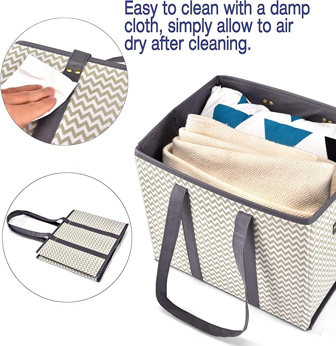 NERUB Reusable Grocery Tote Bags - Heavy Duty with Reinforced Bottom, Foldable Large Shopping Bags for Groceries (3 Pack)