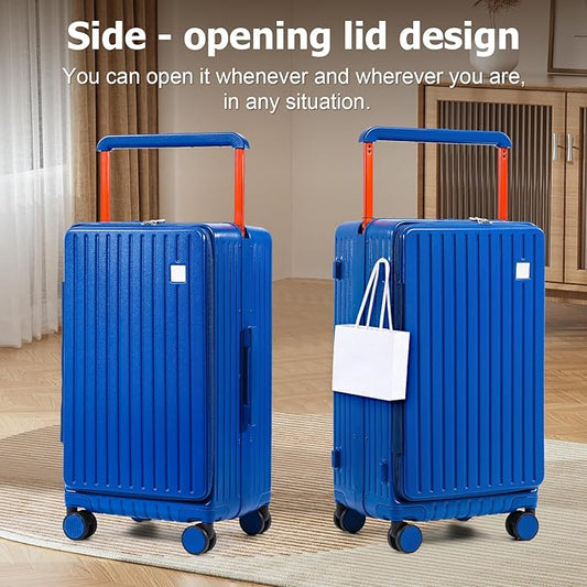 Joyway Hardshell 24 inch luggage with spinner wheels, Lightweight Hardside large checked withTSA Lock(Blue, Checked Luggage-24 Inch)