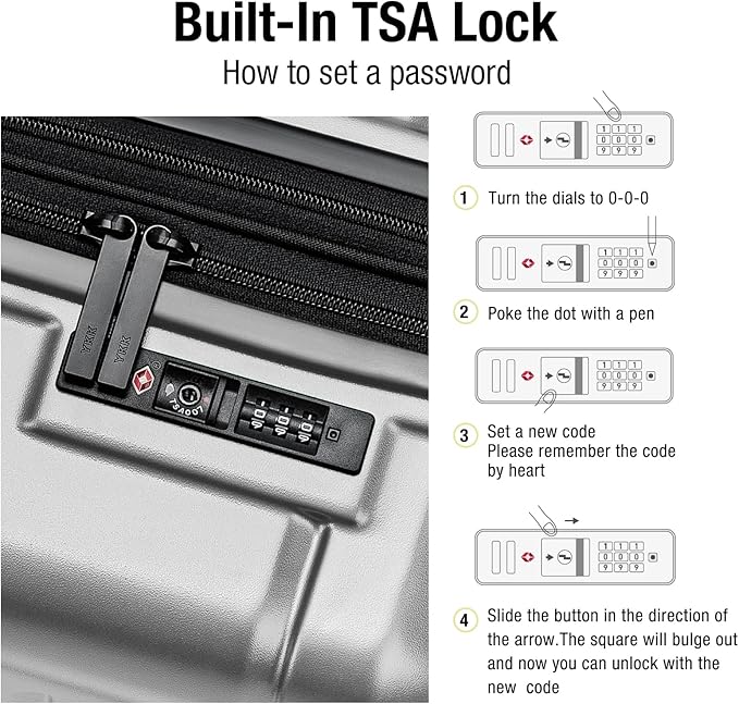 KYME Hardside Expandable Carry On Luggage 22x14x9 Airline Approved 20 Inch Hardshell Carry On Suitcase with Wheels TSA Lock Small Travel Rolling Luggage with Cup Holder for Women Men Silver