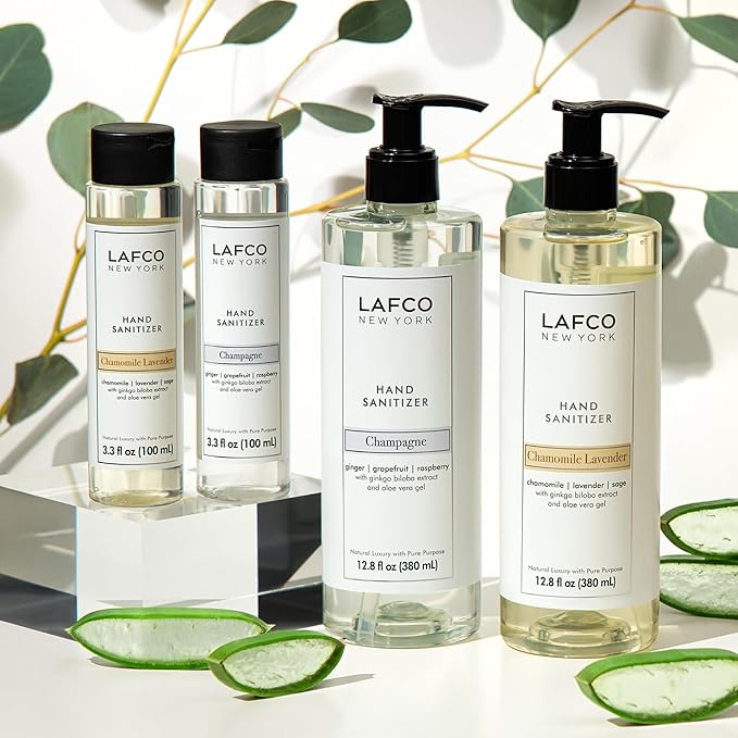 LAFCO New York Hand Sanitizer, Champagne - 12.8 fl oz - Purifies & Hydrates - FDA Approved - Cruelty Free