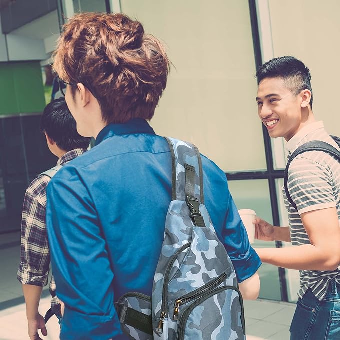 Anti-Theft Daypack Crossbody Sling Backpack, USB Charging Connector Port, Lightweight Day Pack for Travel, Hiking, Everyday, Large, Rose