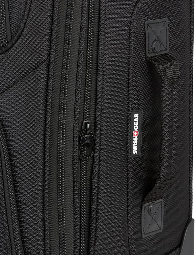 SwissGear Sion Softside Expandable Luggage, Black, Carry-On 21-Inch