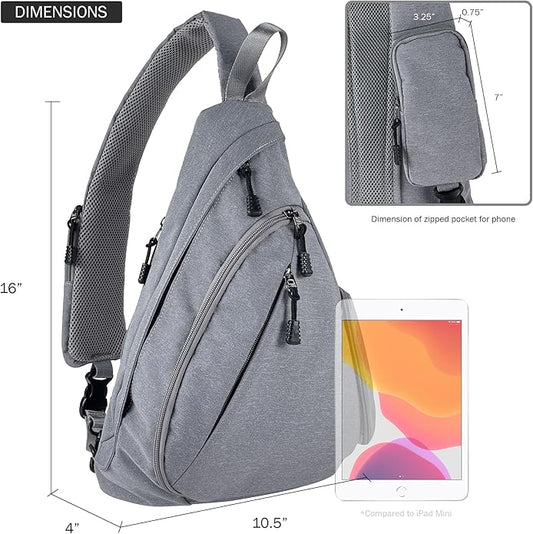 JESSIE & JAMES Peyton Crossbody Sling Backpack Concealed Carry Purse For Women Men Outdoor Chest Bag Shoulder Backpack