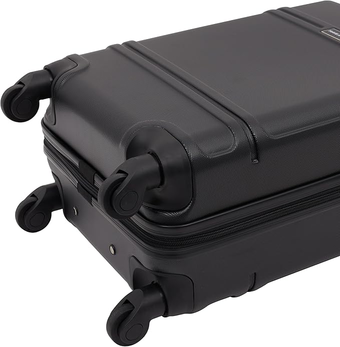 Travelers Club Skyline Spinner Luggage, Black, 20-Inch Carry-On