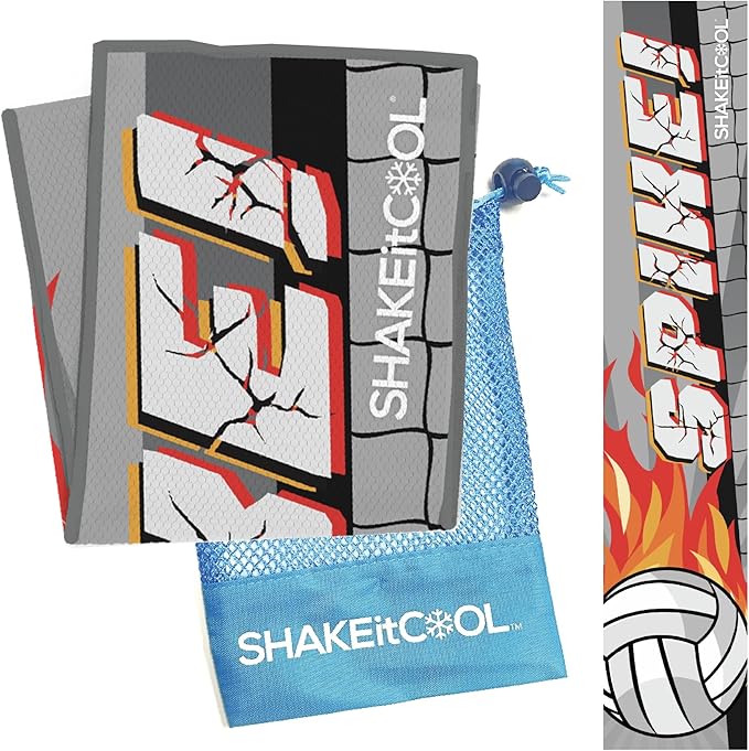 SHAKEitCOOL Original Cooling Towel β Soft, Lightweight, Heat Relief β Perfect for Biking, Running, Yoga, Gym, Gardening β Volleyball