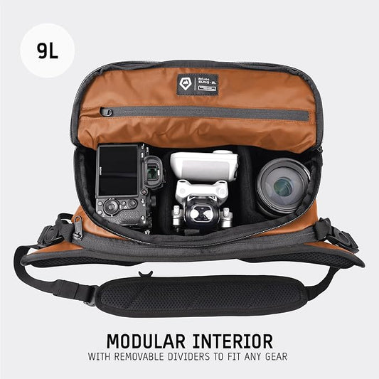 WANDRD ROGUE V1 9L Sling: Compact Camera Sling and Crossbody Bag with Fast Access, 3-Way Carry– Lightweight Everyday Bag Great for Travel, Photography, and Daily Use (Sedona Orange)