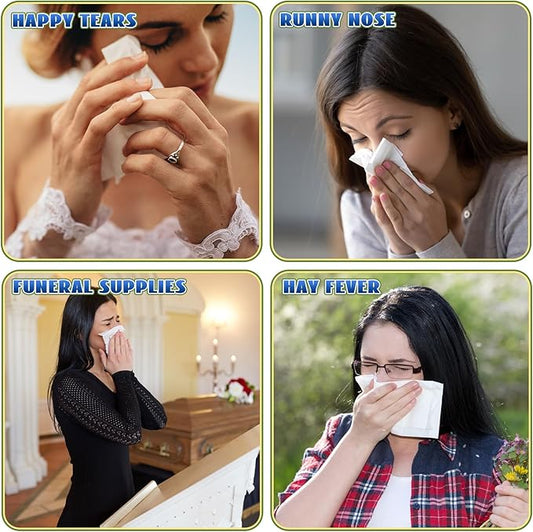 Honoson 200 Pack Tissues Travel Packs Bulk 2000 Sheet Small Pocket Individual Tissues Bulk 3 Ply Small Tissue Packs for Office Car Travel Daily Use(Dot)