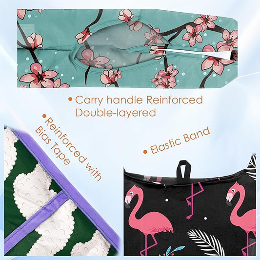 BeeGreen Reusable Grocery Bags Bulk Gifts 10-Pack - Large Tote with Zipper Pouch | Foldable & Washable Polyester Shopping Bags Heavy Duty Animal Lover Gifts Reusable Bag With Handles