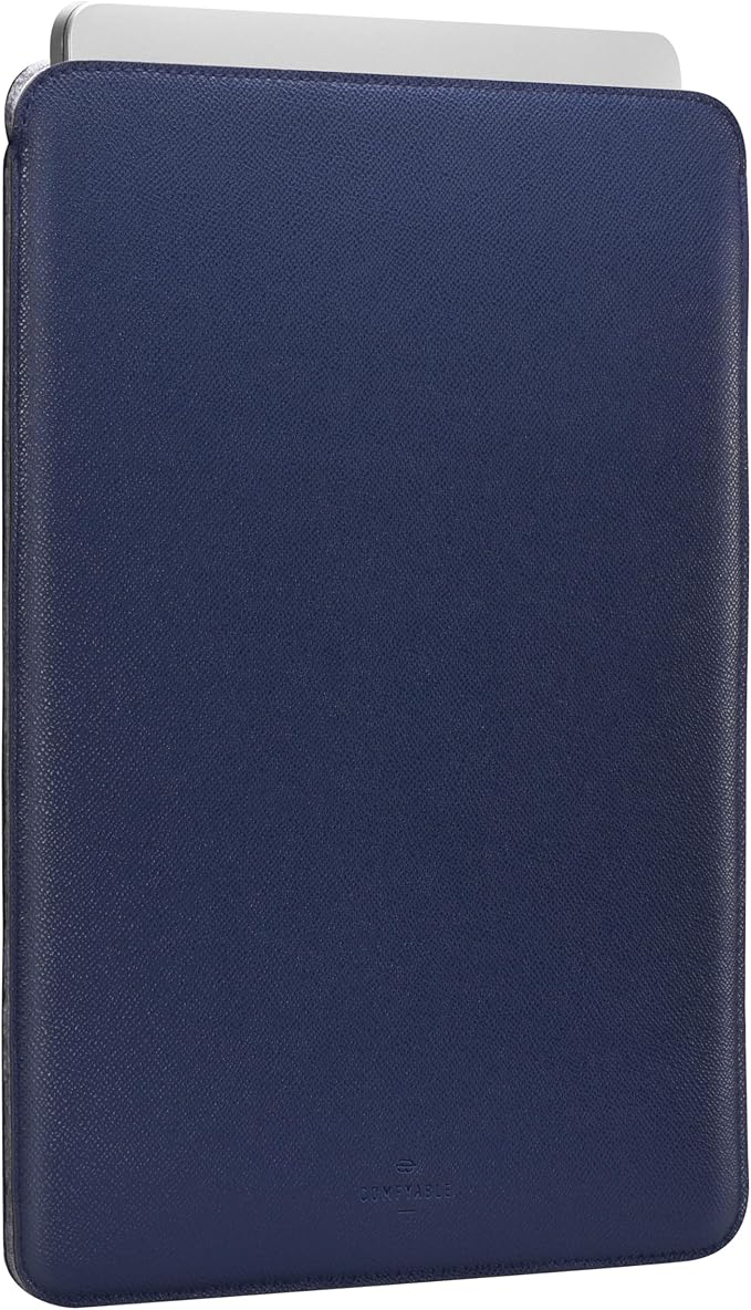 Comfyable Laptop Sleeve 14 Inch Precisely Compatible with MacBook Pro M4 M3 M2 M1 Pro/Max 2024, Faux Leather Cover Case 14 in, Midnight Blue