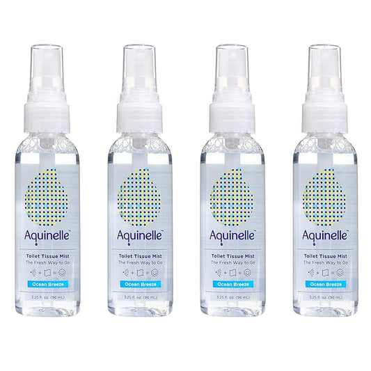 Toilet Tissue Mist Value Pack of 4 Convenient 3.25oz Bottles Non-Clogging Alternative to Flushable Wipes Simply Spray On ANY Folded Toilet Paper