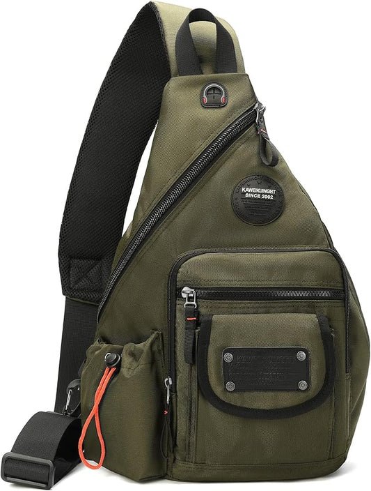 Large Sling Backpack, Sling Chest Bag Shoulder Crossbody Daypacks Fits 14.1-Inch Laptop for Travel Outdoor Men Women