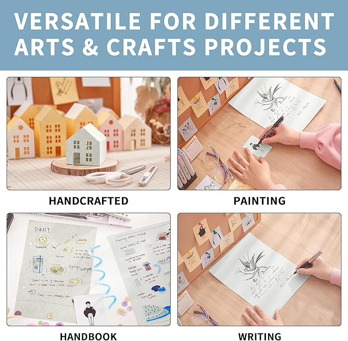 30 Sheets Parchment Paper - Light Gray 8.5” x 11” Letter Size Parchment Card Stock 65lb Heavyweight Paper Thick Vintage Paper for Certificate, Crafts, Business Cards, Invitations PAP04LG