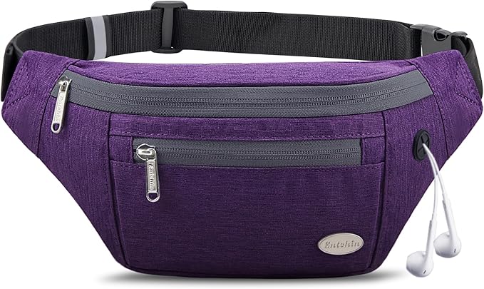 Entchin Fanny Pack for Women Men,Crossbody Belt Bag with 4-Zipper Pockets,Adjustable Waist Bag Pack,One of the Most Popular Travel Essential Gifts for Walking,Traveling,Cycling