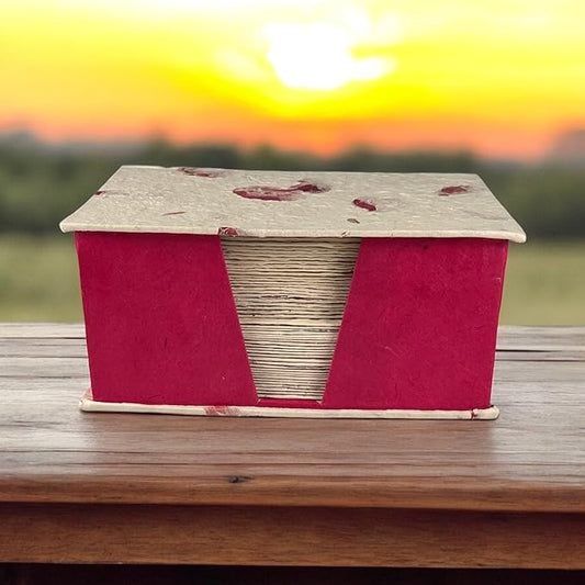 Kathmandu Valley Co. Nepali Cherish Greeting Card & Envelope Deluxe Box Set with Handmade Lokta Paper from Nepal, 25 Cards (Bougainvillea)