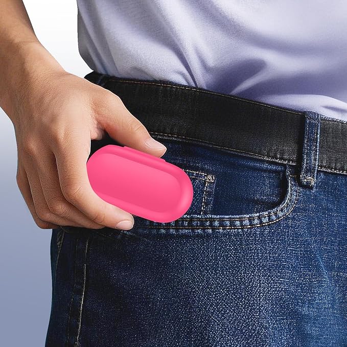 Lanteso True Wireless Bluetooth 5.3 Earbuds, 48H Playtime,Light Weight Headphones in Ear Buds Built in Mic Headset Premium Sound with Deep Bass,Clear Calls Earphones for Sports Workout Hot Pink