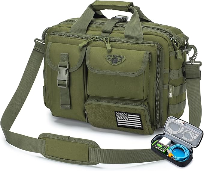 Stypos Tactical Laptop Bag for Men,14inch/15.6inch/17.3inch Messenger Bag Military Shoulder Bag,Flight Work Bags for Pilots