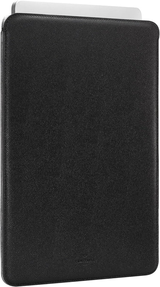 Comfyable Slim Laptop Sleeve 16 Inch Compatible for MacBook Pro 16-Inch M4 M3 M2 Pro/Max 2024, Faux Leather Protective 16-in Mac Cover Case, Black