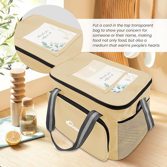 Insulated Lunch Bag for Men & Women-14L Leakproof Cooler Bag with Adjustable Strap, Large Reusable Lunch Box for Office, Beach, Picnic & Travel