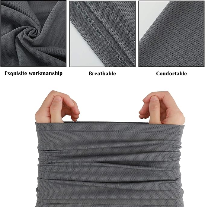 Geyoga Winter Face Mask for Men UV Protection Mask Sunscreen Breathable Windproof Neck Gaiters Scarf Fishing Cycling Running