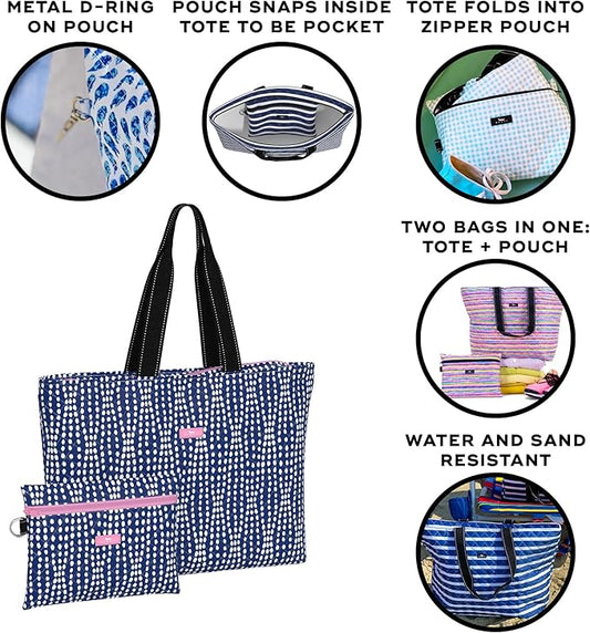 SCOUT Plus 1 Foldable Travel Bag, 2 Bags in 1, Tote Folds into Zipper Pouch