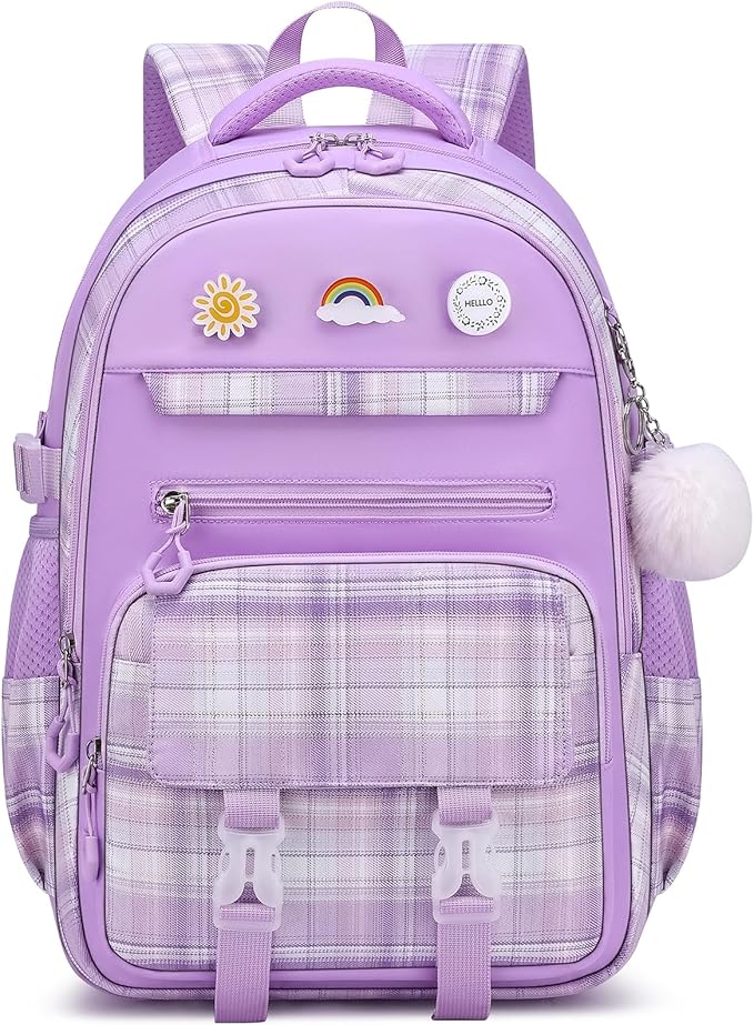 MOMUVO Girls Backpack with Lunch Box, Backpacks for Teen Girls, Backpack and Lunch Box Set