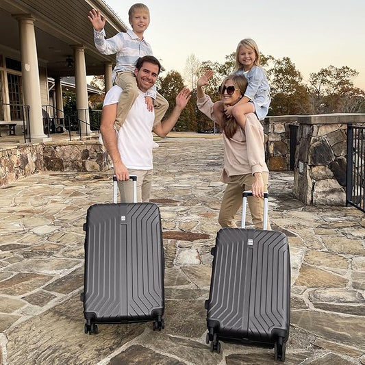 AnyZip Expandable Luggage, 28 Inch Large Hard Shell Checked Suitcase, Rolling Lightweight Travel Suitcases with Wheels TSA Lock (Grey)