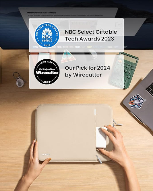 tomtoc 360° Protective Laptop Sleeve for 13.5-14.4 Inch Surface Laptop Studio/6/5/4/3, Surface Book, Water-Resistant Computer Case for Acer Aspire/Swift 14, ASUS Vivobook/Zenbook 14, Jumper EZbook X3