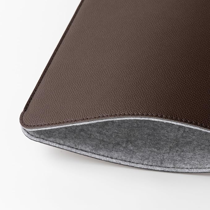 Comfyable Laptop Sleeve 14 Inch Precisely Compatible with MacBook Pro M4 M3 M2 M1 Pro/Max 2024, Faux Leather Cover Case 14 in, Coffee