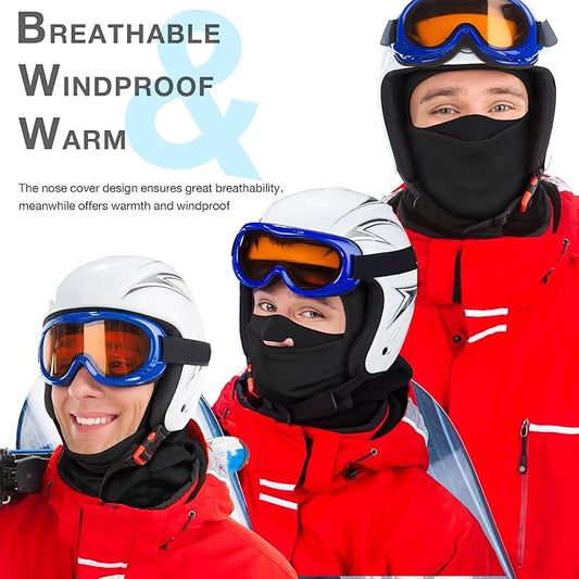Ski Mask for Men Women, Nose Opening Breathable Warm Balaclava Face Mask Windproof for Skiing Snowboarding Cycling