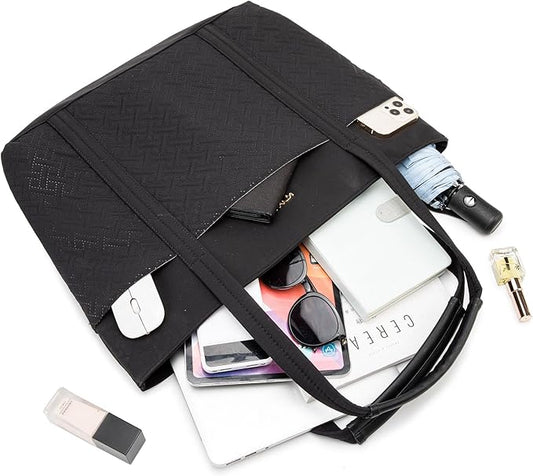 Kinmac Women's Laptop Tote Bag Top Handle Handbag Work Bag for Laptop Computer Up to 15.6 inch