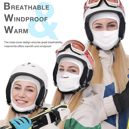 Ski Mask for Men Women, Nose Opening Breathable Warm Balaclava Face Mask Windproof for Skiing Snowboarding Cycling