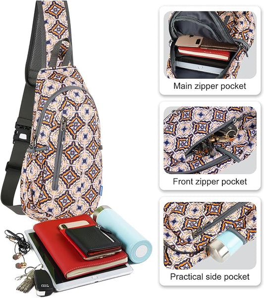 TITECOUGO Small Sling Bag, Lightweight Crossbody Backpack for Men Women, Shoulder Bag for Sports and Outdoor