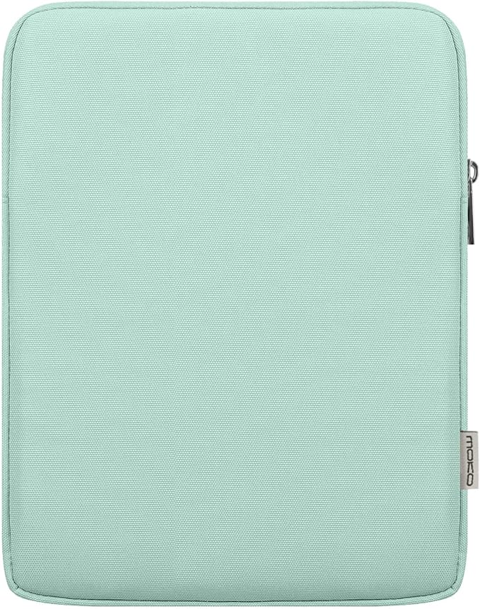 MoKo 9-11 Inch Tablet Sleeve Bag Carrying Case Fits iPad air 5 10.9" 2022, iPad Pro 11 M2 2022-2018, iPad 10th 10.9,iPad 9/8/7th Gen 10.2,iPad Air 4 10.9/Air 3 10.5,Tab S8/S9 11", Mint Green