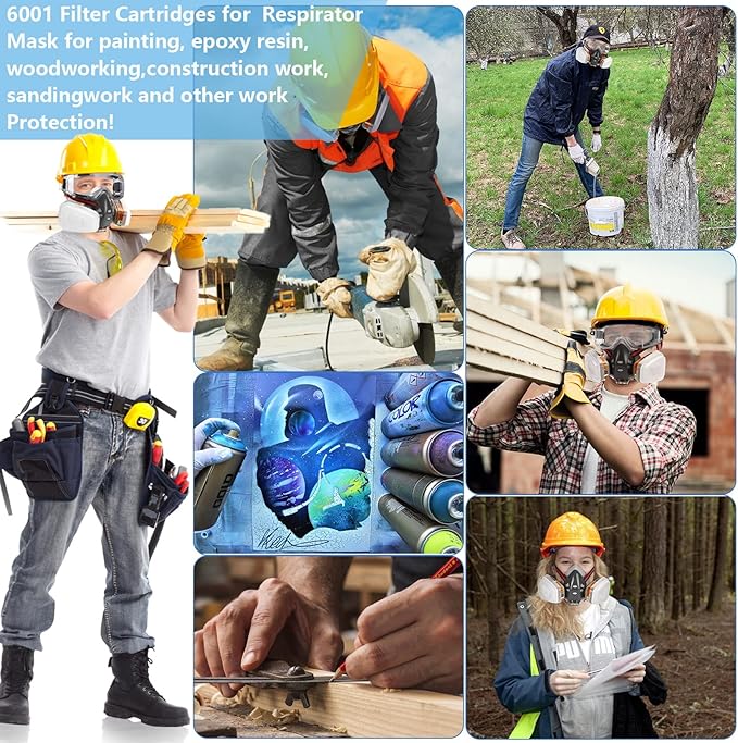 Gas Masks Survival Nuclear and Chemical, Full Face Gas Mask with Activated Carbon Filter