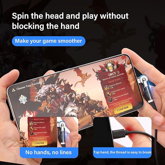 SinLoon 2 Pack USB C to Micro USB Adapter USB Type C Female to Micro 5Pin Male Connector 180 Degree Rotation Converter Connector Support Charge Data for Phone