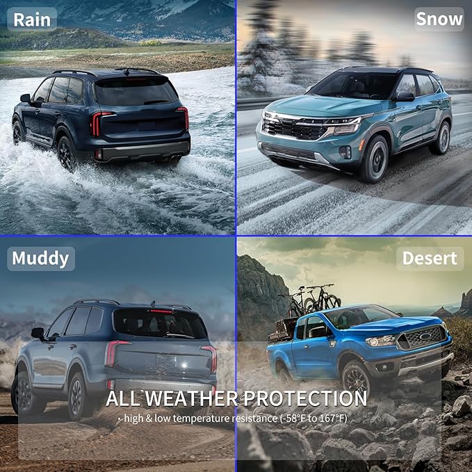 KELCSEECS Floor Mats & Cargo Liner for 2026 2025 2024 2023 2022 Genesis GV70(Not fit Electrified) Car Mats Genesis GV70 All Weather Floor Mats Trunk Mat Accessories Black