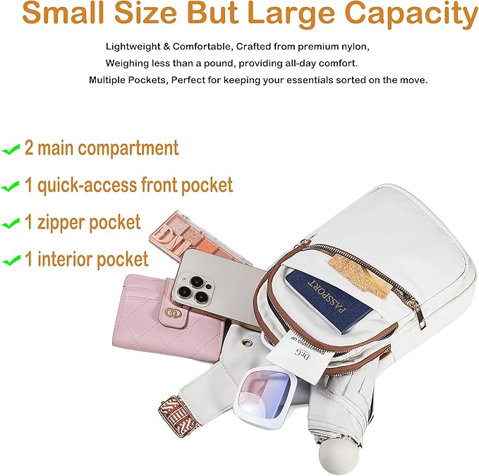 EVANCARY Small Sling Bag for Women Men, Sling Backpack Chest Daypack Crossbody Bag for Travel Outdoor Hiking