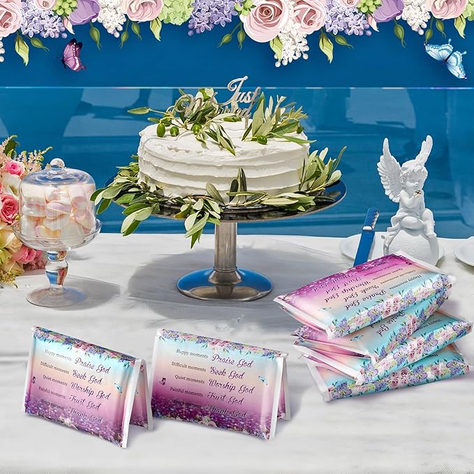 Sinmoe 60 Pack Pocket Tissues Travel Packs Christian Travel Tissues 3 Ply Pocket Size for Guests Mini Wallet Facial Napkin for Breast Cancer Wedding Xmas Graduation(Butterfly)