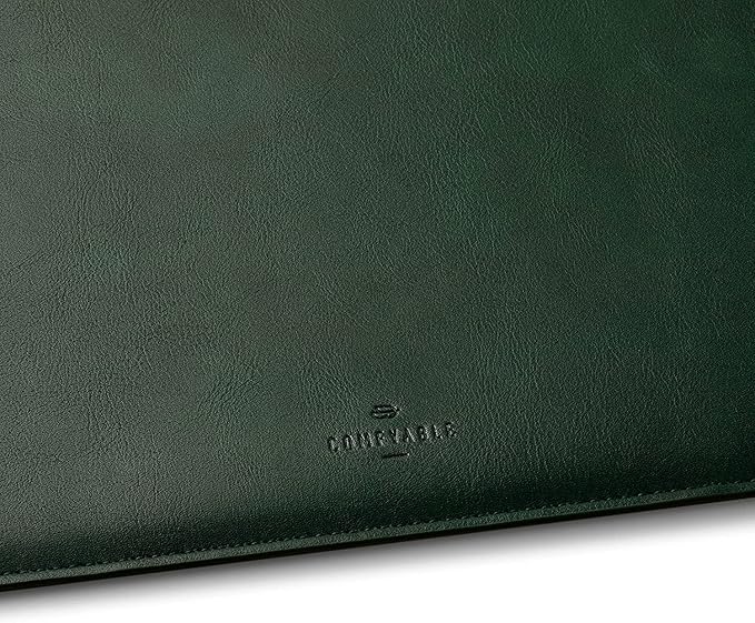 Comfyable Laptop Sleeve 13 Inch Precisely Compatible with MacBook Air M4 2025-2018 & MacBook Pro M2 2022 M1 2020-2016, Faux Leather Cover Case, Green