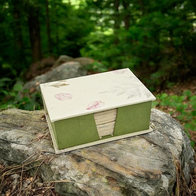 Kathmandu Valley Co. Nepali Cherish Greeting Card & Envelope Box Set with Handmade Lokta Paper from Nepal, 25 Cards (Forest Wanderer)