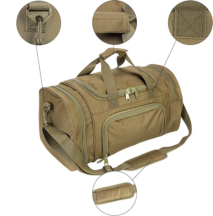 Gym Duffel Bag for Men Sports Duffel Bag with Shoe Compartment (GREEN-Model A)