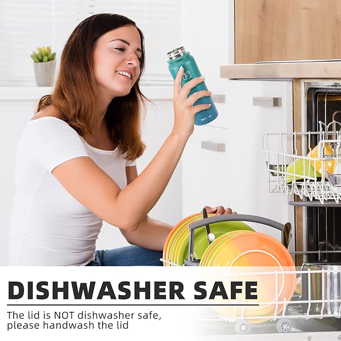 Fanhaw 20 Oz Insulated Stainless Steel Vacuum Water Bottle with Anti-Dust Pop-Open Lid - For Kids, Women, Men | Leak & Sweat Proof (Yellow)