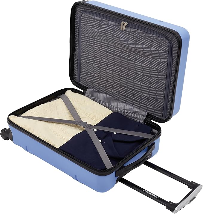 Travelers Club Spinner Luggage, Skyline Blue, 22-Inch Carry-On