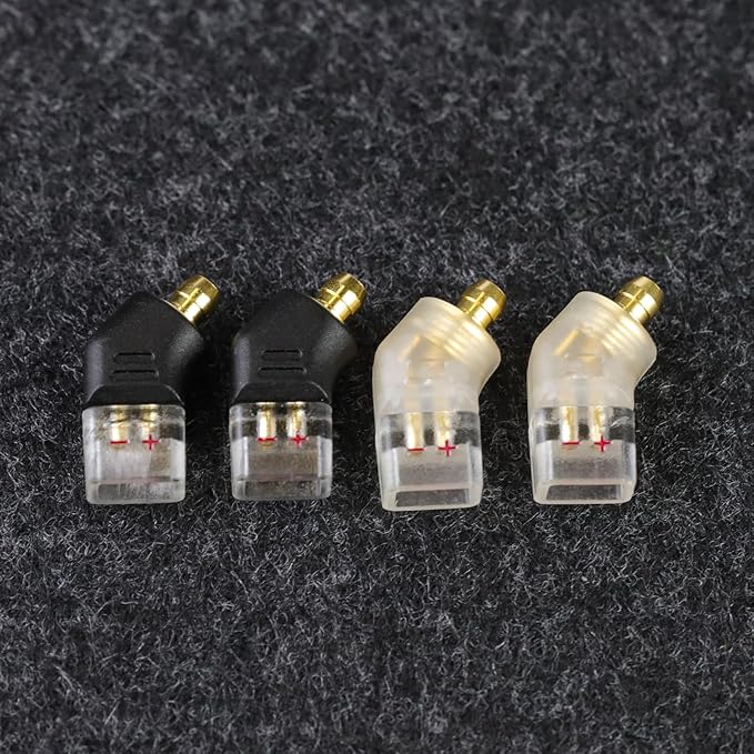 okcsc Ear Male to Recessed 2PIN Female Headphone Adapter for Ear Earbuds to Recessed 2PIN Cable for Pentaconn Ear PE Mini Adapter for Acoustune HS1650CU HS1655CU HS1695Ti 1697Ti HS2000MX 1 Pair Black