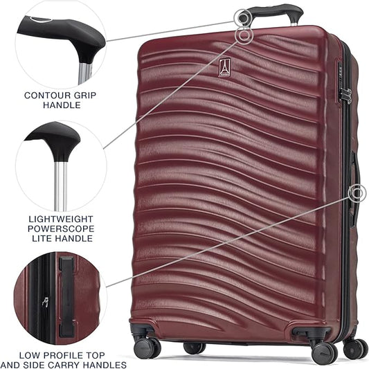 Travelpro Maxlite Air V2 Hardside Expandable Checked Luggage, 8 Spinner Wheels, Lightweight Hard Shell Suitcase, TSA lock, Cabernet, Checked Large 28-Inch